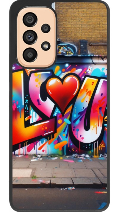 Samsung Galaxy A53 5G Case Hülle - Silikon schwarz Valentin 2025 Liebe U Tag