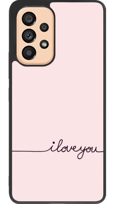 Samsung Galaxy A53 5G Case Hülle - Silikon schwarz Valentine 2023 i love you writing