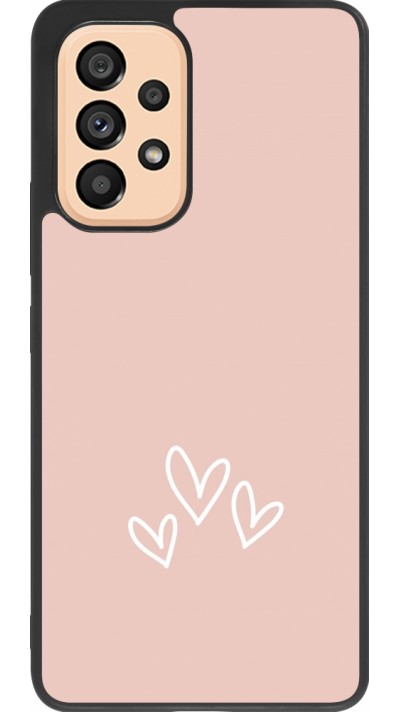 Samsung Galaxy A53 5G Case Hülle - Silikon schwarz Valentine 2023 three minimalist hearts