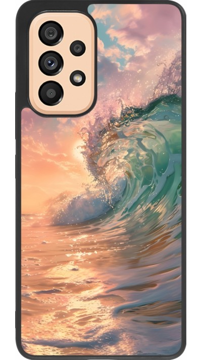 Samsung Galaxy A53 5G Case Hülle - Silikon schwarz Wave Sunset