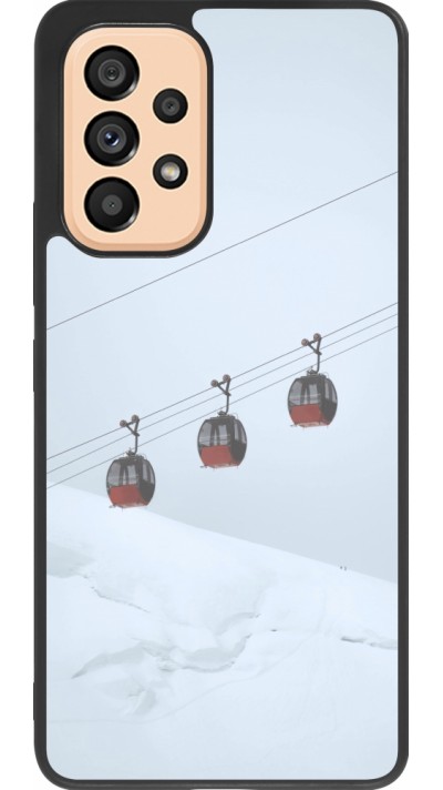 Samsung Galaxy A53 5G Case Hülle - Silikon schwarz Winter 22 ski lift