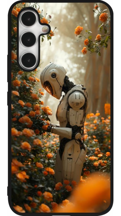Coque Samsung Galaxy A54 5G - Silicone rigide noir Astronaut flowers 2025