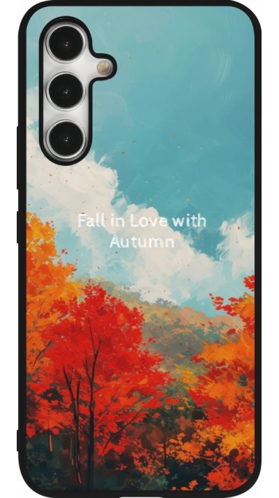 Coque Samsung Galaxy A54 5G - Silicone rigide noir Autumn 25 Fall in love