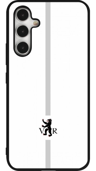 Coque Samsung Galaxy A54 5G - Silicone rigide noir Canton AR blanc