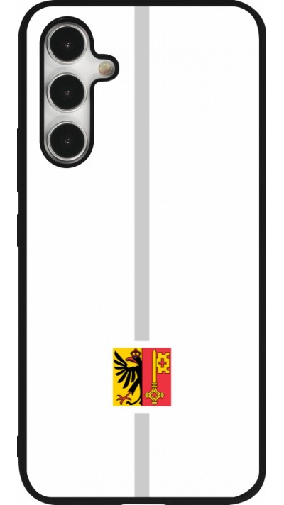 Coque Samsung Galaxy A54 5G - Silicone rigide noir Canton GE blanc