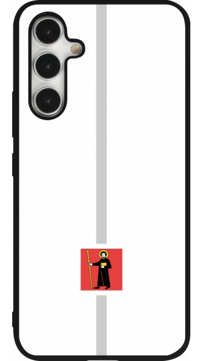 Coque Samsung Galaxy A54 5G - Silicone rigide noir Canton GL blanc