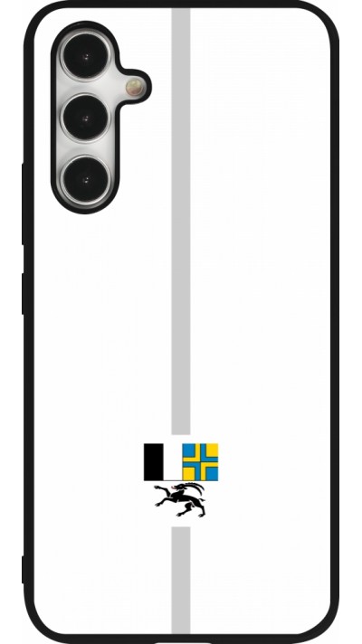 Coque Samsung Galaxy A54 5G - Silicone rigide noir Canton GR blanc