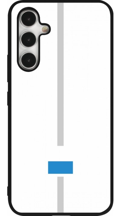 Coque Samsung Galaxy A54 5G - Silicone rigide noir Canton LU blanc