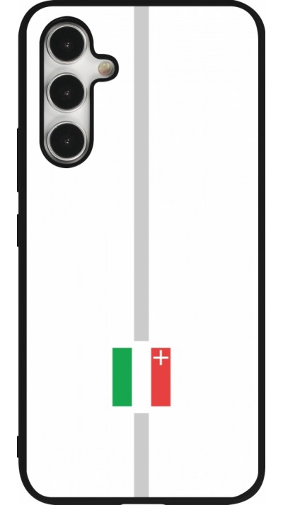 Coque Samsung Galaxy A54 5G - Silicone rigide noir Canton NE blanc