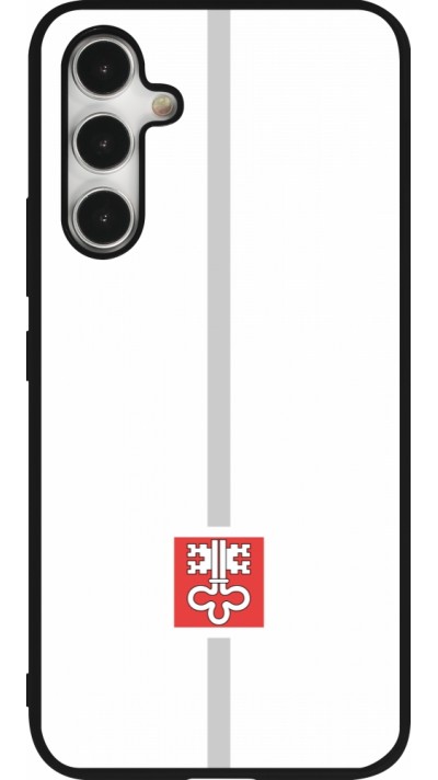 Coque Samsung Galaxy A54 5G - Silicone rigide noir Canton NW blanc