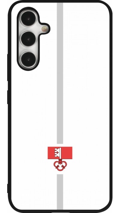 Coque Samsung Galaxy A54 5G - Silicone rigide noir Canton OW blanc