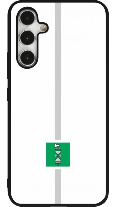 Coque Samsung Galaxy A54 5G - Silicone rigide noir Canton SG blanc