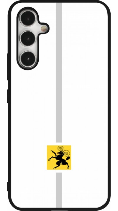 Coque Samsung Galaxy A54 5G - Silicone rigide noir Canton SH blanc