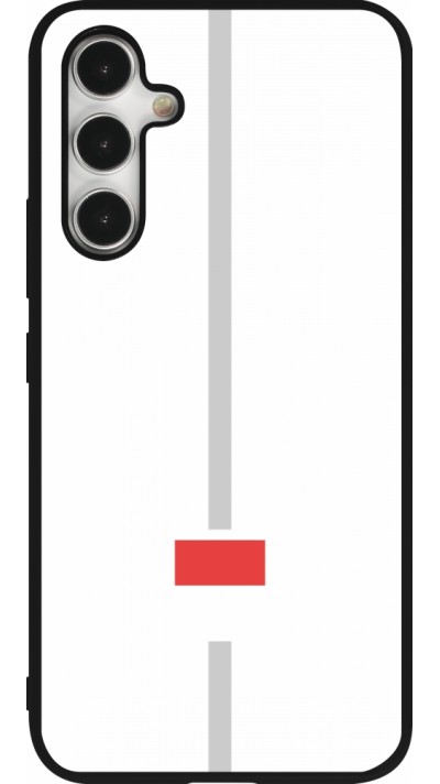 Coque Samsung Galaxy A54 5G - Silicone rigide noir Canton SO blanc
