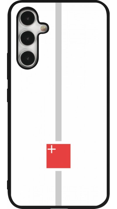 Coque Samsung Galaxy A54 5G - Silicone rigide noir Canton SZ blanc