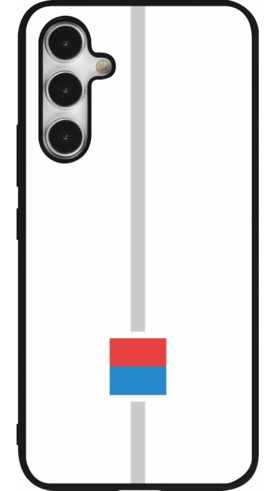 Coque Samsung Galaxy A54 5G - Silicone rigide noir Canton TI blanc