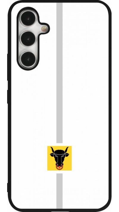 Coque Samsung Galaxy A54 5G - Silicone rigide noir Canton UR blanc