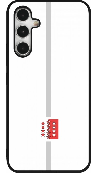 Coque Samsung Galaxy A54 5G - Silicone rigide noir Canton VS blanc