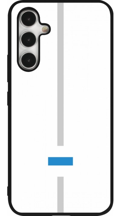 Coque Samsung Galaxy A54 5G - Silicone rigide noir Canton ZG blanc