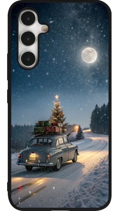 Samsung Galaxy A54 Case Hülle - Silikon schwarz Christmas 25 Car with Tree Xmas