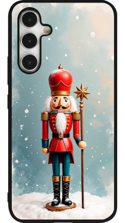 Samsung Galaxy A54 Case Hülle - Silikon schwarz Christmas 25 Nutcracker Snow