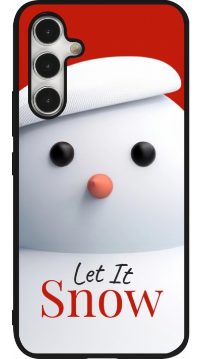 Samsung Galaxy A54 Case Hülle - Silikon schwarz Christmas 25 Xmas Snowman