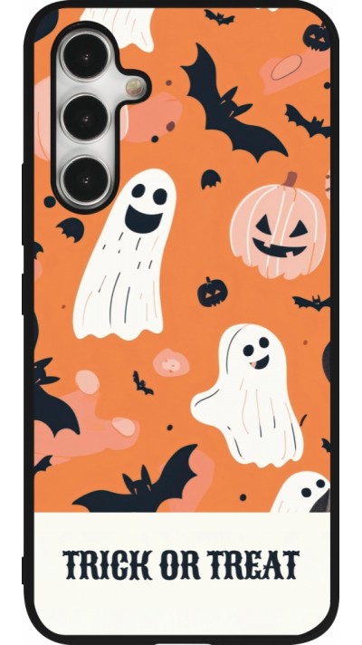 Samsung Galaxy A54 Case Hülle - Silikon schwarz Halloween 2025 Trick treat Samsung Galaxy A54 Case Hülle - Silikon schwarz Halloween 2025 Trick treat