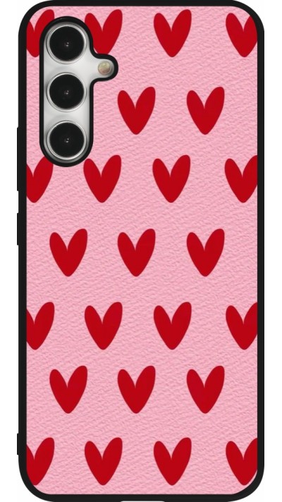 Samsung Galaxy A54 Case Hülle - Silikon schwarz Saint Valentines Day 26 Pattern heart