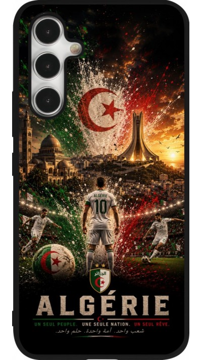 Samsung Galaxy A54 Case Hülle - Silikon schwarz Fussball Algerien splash 2026