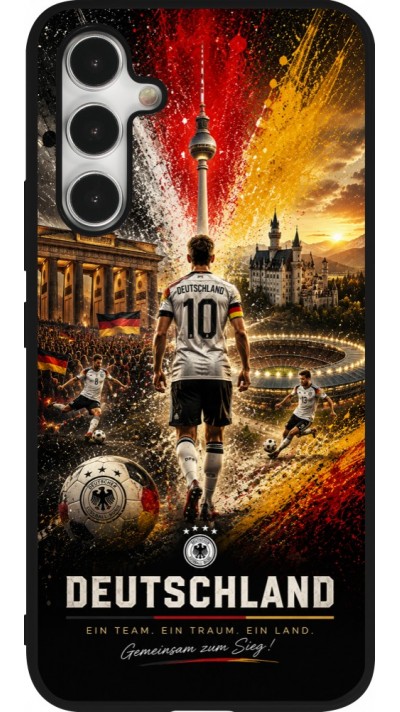 Samsung Galaxy A54 Case Hülle - Silikon schwarz Fussball Deutschland splash 2026