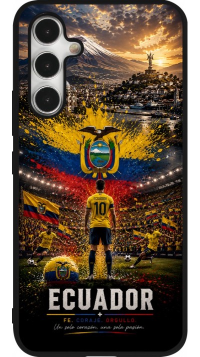 Samsung Galaxy A54 Case Hülle - Silikon schwarz Fussball Ecuador splash 2026