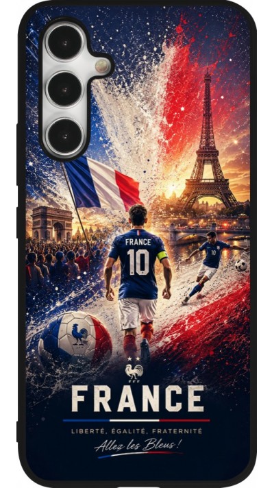 Samsung Galaxy A54 Case Hülle - Silikon schwarz Fussball Frankreich splash 2026