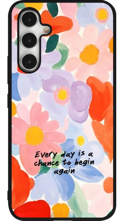 Samsung Galaxy A54 Case Hülle - Silikon schwarz Every day is a chance Spring 2026