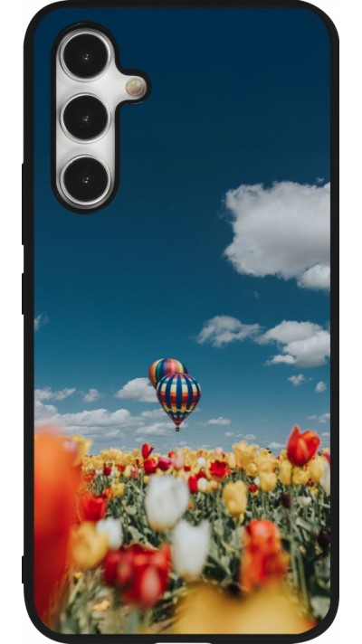 Samsung Galaxy A54 Case Hülle - Silikon schwarz Hot air balloon Spring 2026