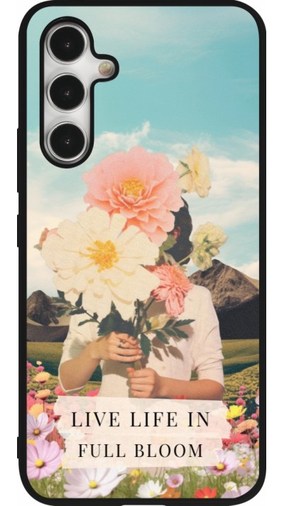 Samsung Galaxy A54 Case Hülle - Silikon schwarz Live life in full moon Spring 2026