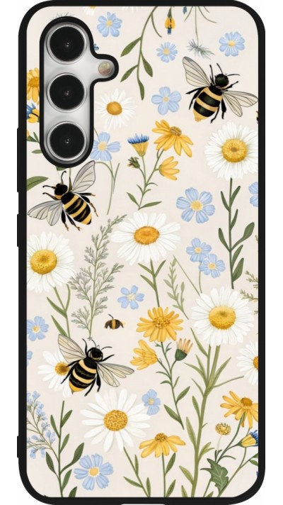 Samsung Galaxy A54 Case Hülle - Silikon schwarz Pattern bees Spring 2026