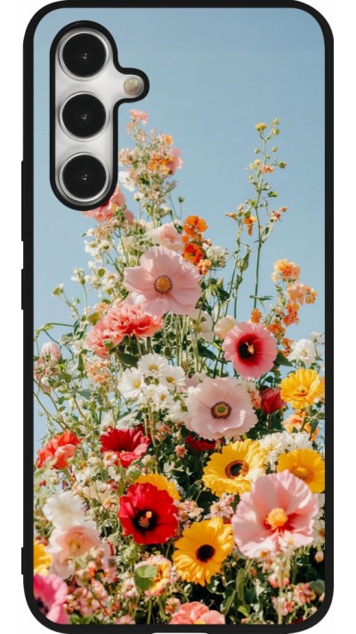Samsung Galaxy A54 Case Hülle - Silikon schwarz Spring flowers Spring 2026