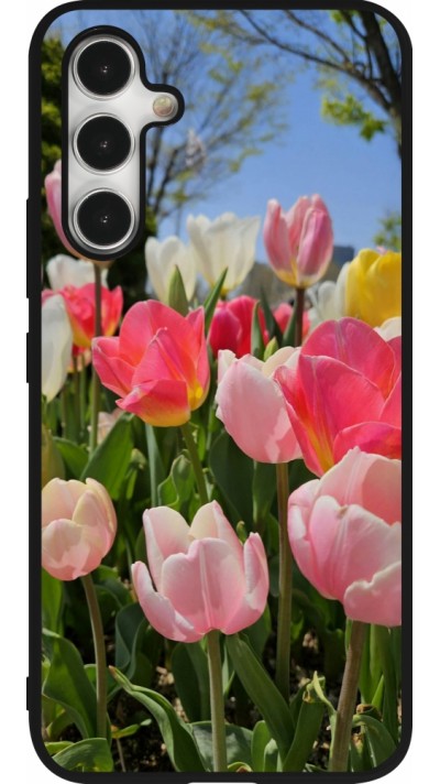 Samsung Galaxy A54 Case Hülle - Silikon schwarz Tulips Spring 2026