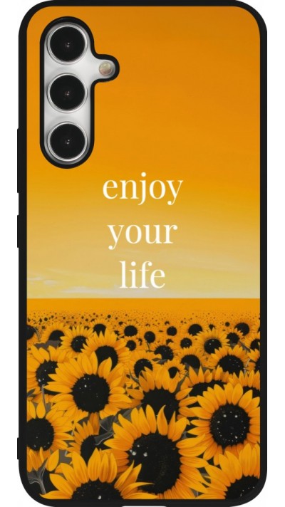 Samsung Galaxy A54 Case Hülle - Silikon schwarz Summer 2026 Enjoy your life