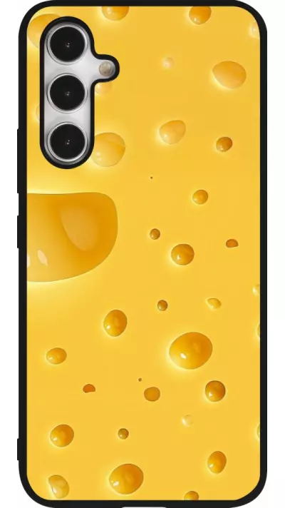 Coque Samsung Galaxy A54 5G - Silicone rigide noir Fête Nationale Suisse Cheese
