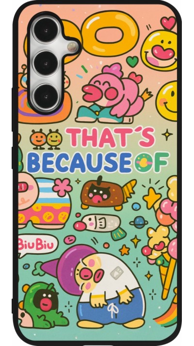 Coque Samsung Galaxy A54 5G - Silicone rigide noir Thats beacause of