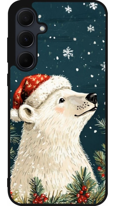 Coque Samsung Galaxy A55 5G - Silicone rigide noir Christmas 25 Bear