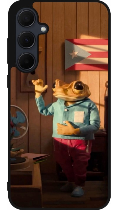 Coque Samsung Galaxy A55 5G - Silicone rigide noir Dancing frog DTMF