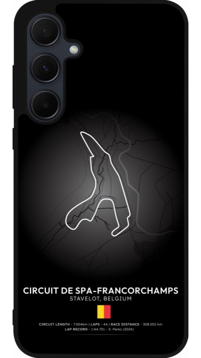 Coque Samsung Galaxy A55 5G - Silicone rigide noir F1 Track 2025 Belgium