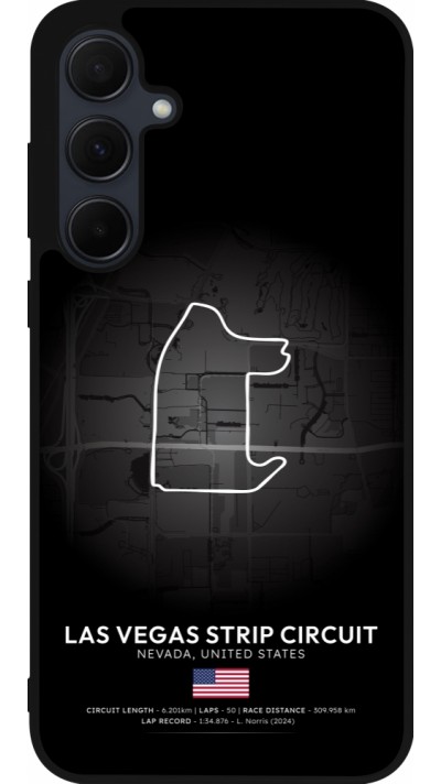 Coque Samsung Galaxy A55 5G - Silicone rigide noir F1 Track 2025 Las Vegas