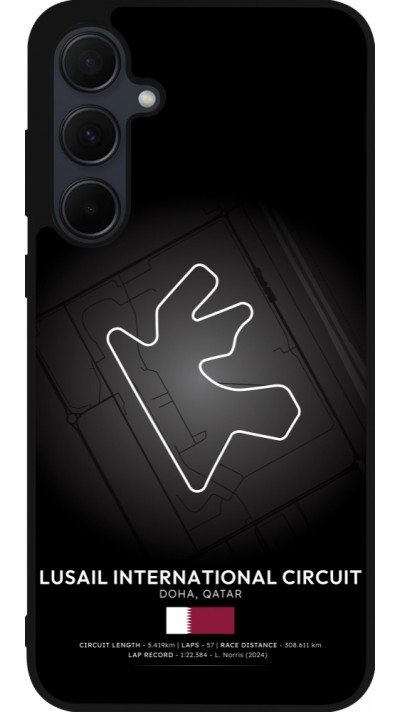 Coque Samsung Galaxy A55 5G - Silicone rigide noir F1 Track 2025 Qatar