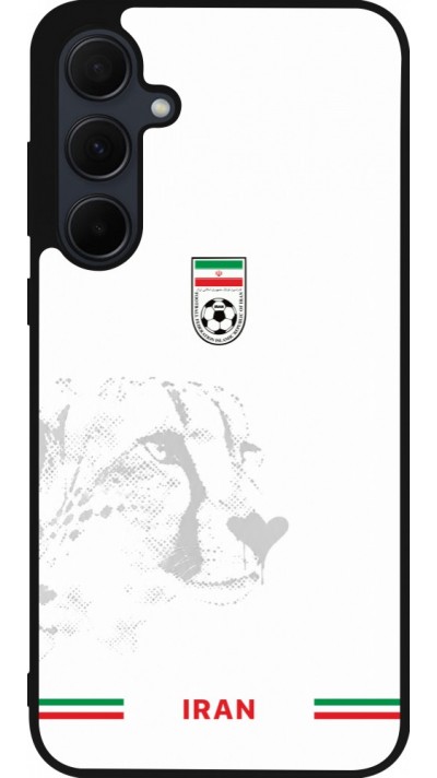 Coque Samsung Galaxy A55 5G - Silicone rigide noir Maillot de football Iran 2026 personnalisable