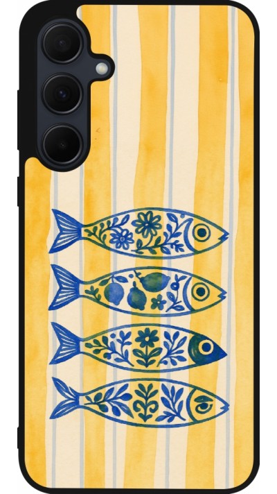 Coque Samsung Galaxy A55 5G - Silicone rigide noir Portuguese fish 2026