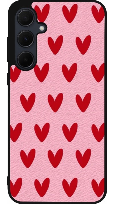 Coque Samsung Galaxy A55 5G - Silicone rigide noir Saint Valentines Day 26 Pattern heart