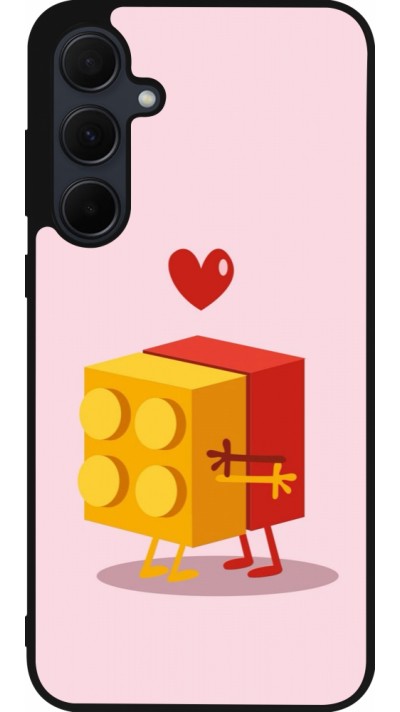 Coque Samsung Galaxy A55 5G - Silicone rigide noir Saint Valentines Day 26 Puzzle